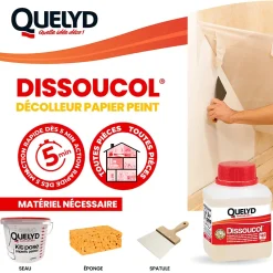 Décolleur de papier peint Dissoucol - surface de couverture 140 m² - contenance 0,25 L - Quelyd 30611831