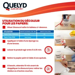 Décolleur de papier peint Dissoucol - surface de couverture 140 m² - contenance 0,25 L - Quelyd 30611831