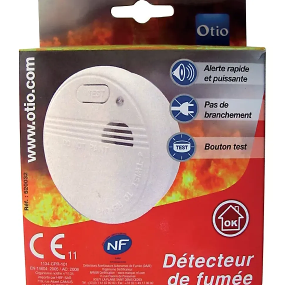 DETECTEUR DE FUMEE AUTONOME DAAF NF EN14604 NF 5 ans