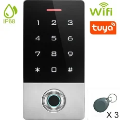 Digicode avec lecteur d'empreintes connecté wifi et lecteur RFID
