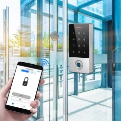 Digicode avec lecteur d'empreintes connecté wifi et lecteur RFID