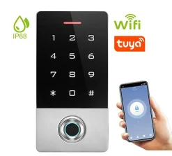 Digicode avec lecteur d'empreintes connecté wifi et lecteur RFID