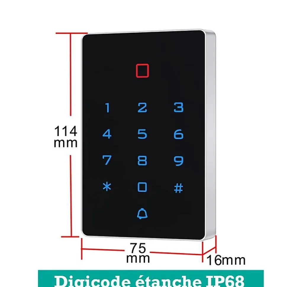 Digicode connecté wifi de portail et portillon pilotable par téléphone