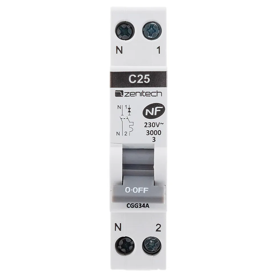 Disjoncteur 25A PH/N - NF - Zenitech