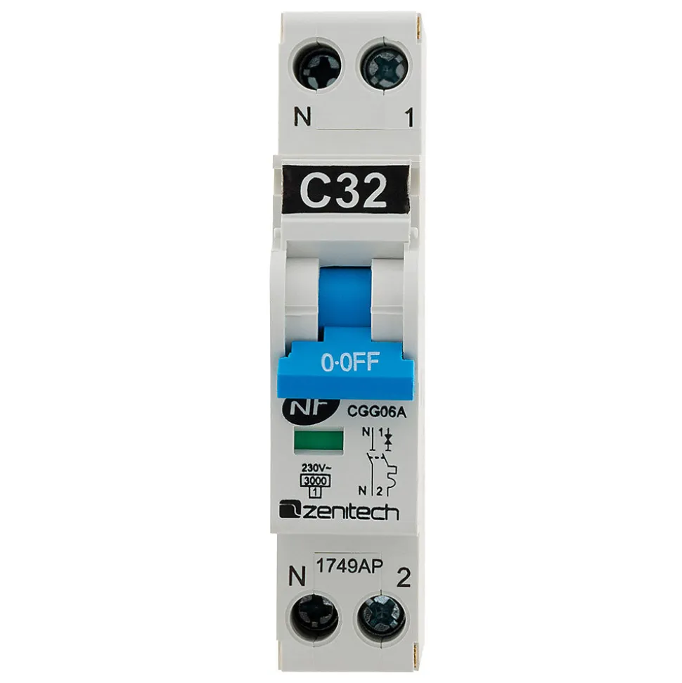 Disjoncteur 32A PH/N - NF - Zenitech