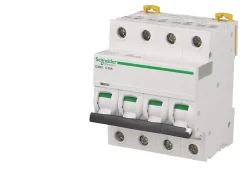 Disjoncteur modulaire tétrapolaire Schneider Acti9 iC60N 2A courbe C