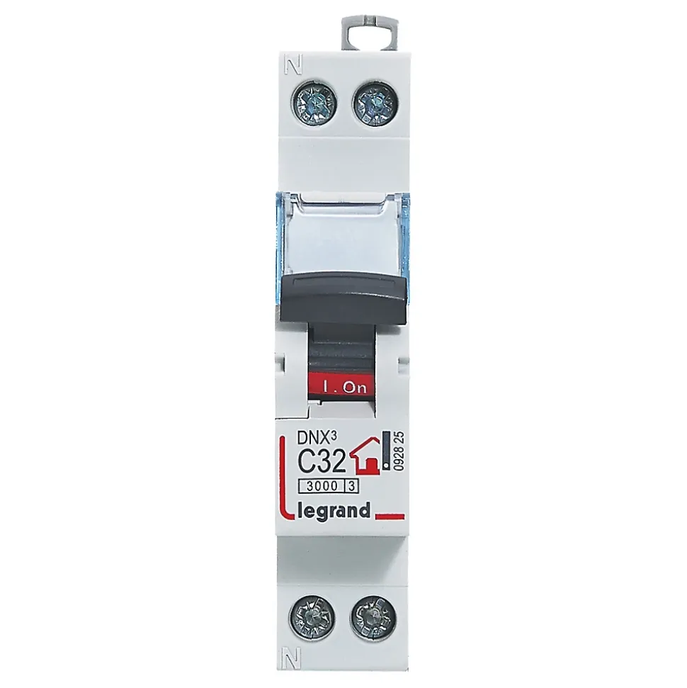 Disjoncteur Phase + neutre 32A Legrand