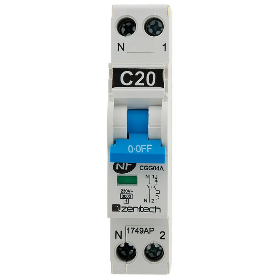 Disjoncteur PH/N 20A cumulus + chauffe-eau Zenitech