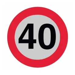 Disque adhésif diam 200 limitation de vitesse 40 km/h