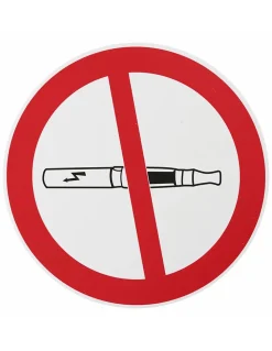 Disque de signalisation Cigarette électronique, polystyrène rigide adhésif, diamètre 180mm - THIRARD
