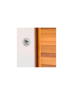 Disque de signalisation Espace Bébé , à visser, inox brossé, marquage noir, diamètre 76mm - THIRARD
