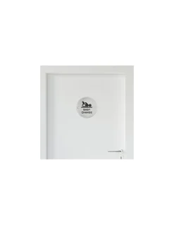 Disque de signalisation Espace Bébé , à visser, inox brossé, marquage noir, diamètre 76mm - THIRARD