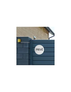 Disque de signalisation Privé, aluminium adhésif, diamètre 80mm - THIRARD