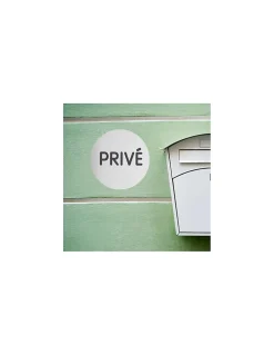 Disque de signalisation Privé, aluminium adhésif, diamètre 80mm - THIRARD
