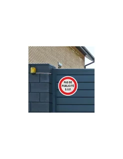 Disque de signalisation Pas de publicité, polystyrène rigide adhésif, diamètre 80mm - THIRARD