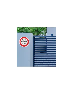 Disque de signalisation Pas de publicité, polystyrène rigide adhésif, diamètre 80mm - THIRARD
