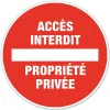 Disque de signalisation "Propriété privée" Ø28