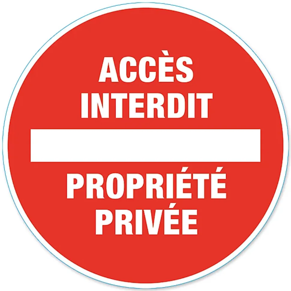 Disque de signalisation "Propriété privée" Ø28