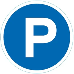 Disque de signalisation "Parking" Ø28