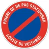 Disque de signalisation "Sortie de voiture"