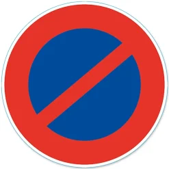 Disque de signalisation "Stationnement interdit" ø17 cm