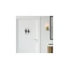 Disque de signalisation WC Mixte , à visser, inox brossé, marquage noir, diamètre 76mm - THIRARD
