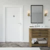 Disque de signalisation WC Handicapé , à visser, inox brossé, marquage noir, diamètre 76mm - THIRARD