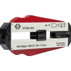 Dénudeur de fil C.K T3756 0,80 mm adapté pour fils PVC et PTFE, butée réglable, lames en acier trempé
