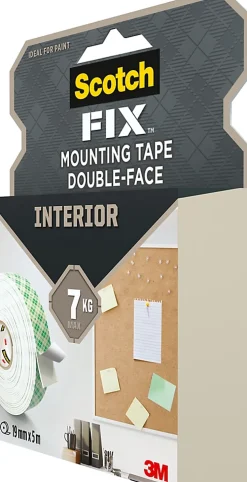 Double face intérieur 3M 19 mm x 5 m blanc, 7 kg
