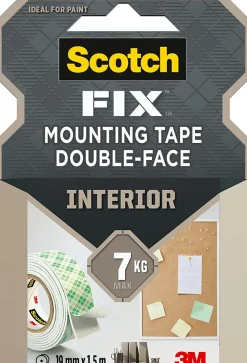 Double face intérieur 3M 19 mm x 1.5 m blanc, 7 kg