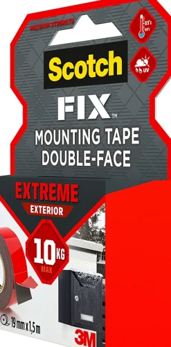 Double face intérieur Scotch Extrême 19 mm x 1.5 m noir, 10 kg