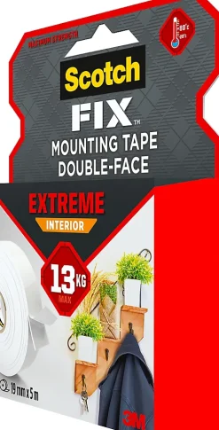 Double face intérieur Scotch Extrême 19 mm x 5 m blanc, 13 kg