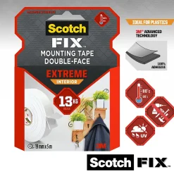 Double face intérieur Scotch Extrême 19 mm x 5 m blanc, 13 kg