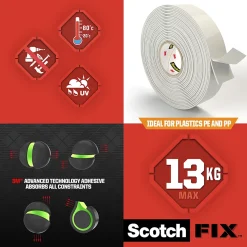 Double face intérieur Scotch Extrême 19 mm x 5 m blanc, 13 kg