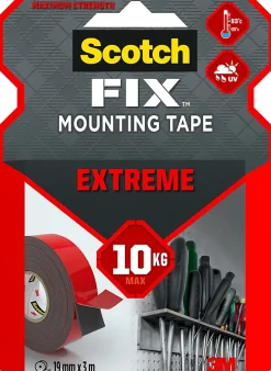 Double face 3M Extrême 19 mm x 3 m transparent, 10 kg