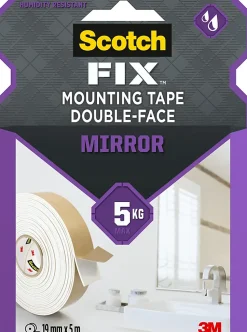 Double face miroir 3M 19 mm x 5 m blanc, 5 kg