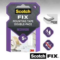 Double face miroir 3M 19 mm x 1.5 m blanc, 5 kg