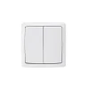 Double interrupteur va-et-vient monobloc en saillie étanche Jacobsen Sigurd blanc complet