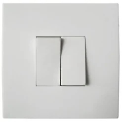 Double interrupteurs va-et-vient blanc Diall
