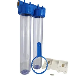 Double Porte Filtre à Eau 20"- 26/34 F Insert Laiton 1"