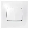 Double poussoir Legrand Neptune Blanc