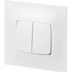 Double poussoir Legrand Neptune Blanc