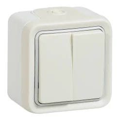 Double va et vient complet Legrand Plexo saillie blanc