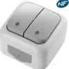Double va et vient étanche IP54 - Viko by Panasonic - Gris - NF
