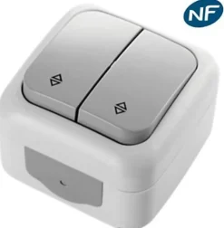 Double va et vient étanche IP54 - Viko by Panasonic - Gris - NF
