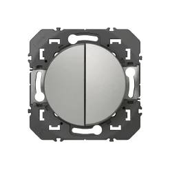 Double Va-et-vient Legrand Dooxie aluminium