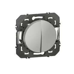 Double Va-et-vient Legrand Dooxie aluminium