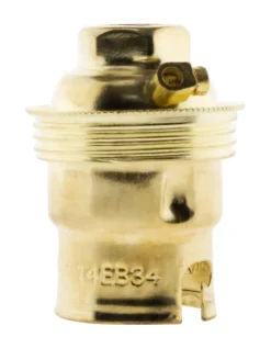 Douille À Baïonnette B22. 150 W. Coloris Or Acier Laitonné 1 Bague