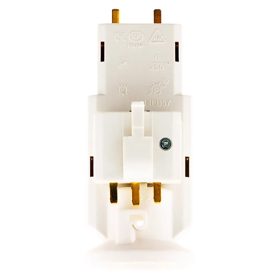 Douille avec Fiche DCL 6A 250V B22 - Blanc - Zenitech