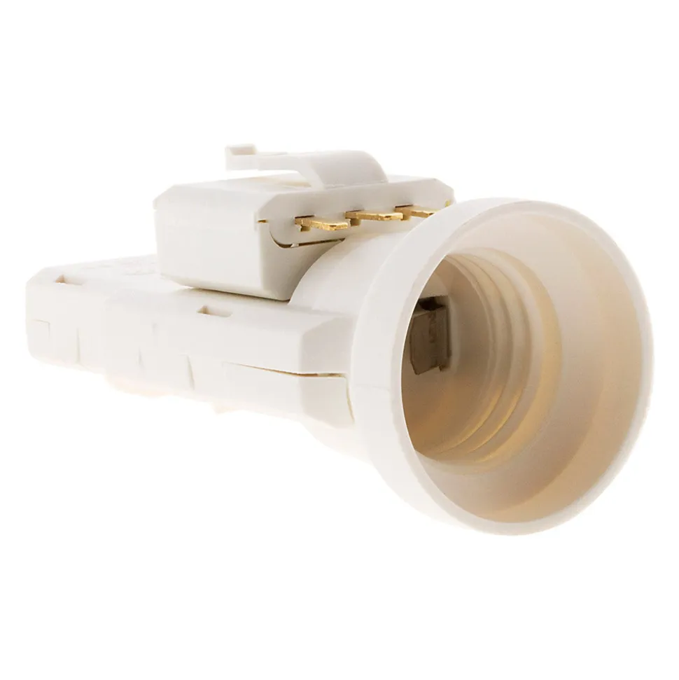 Douille avec Fiche DCL 6A 250V B22 - Blanc - Zenitech